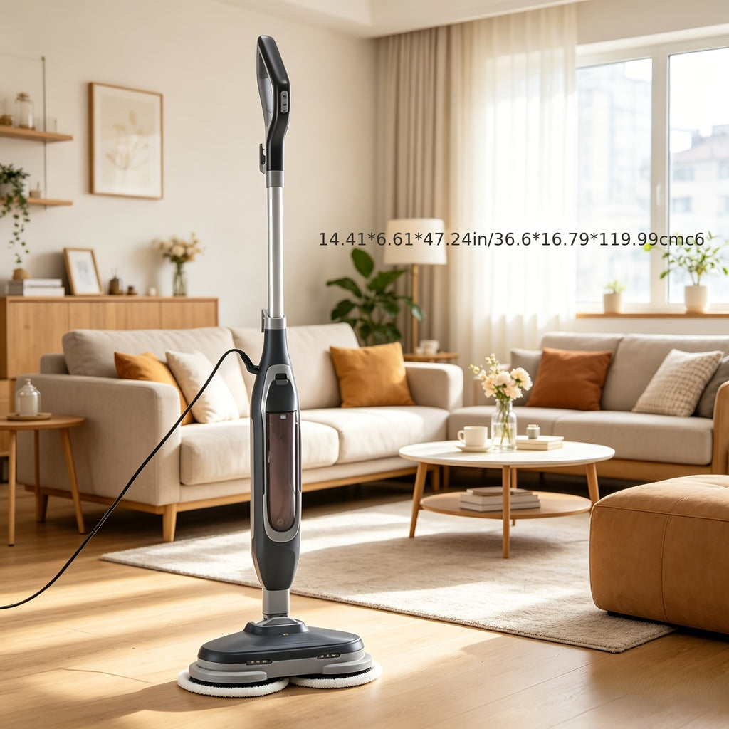 10in1 Steam Mop, 1550W Detachable Handheld Floor Cleaner with 16ft Power Cord 2 Washable Pads for Hardwood Tile Carpet and More