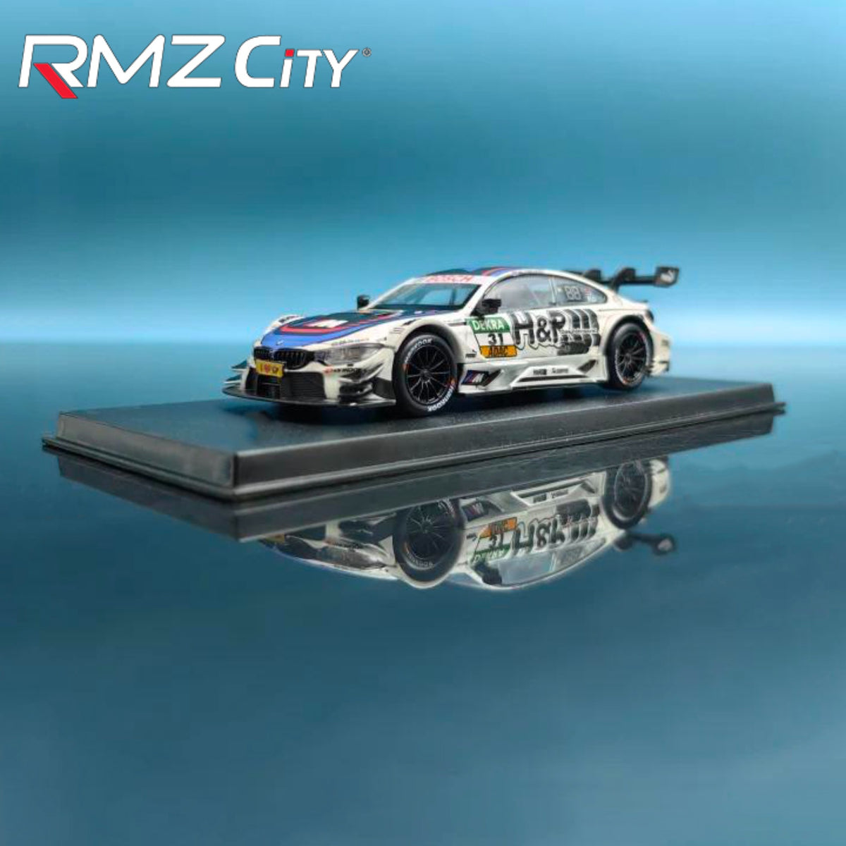 [Halloween, Christmas, Ramadan] RMZ 1:43 Scale Alloy for BMW M4 DTM Racing Car Model Realistic Car Display Piece Acrylic Dust Cover Adult Collectible Decorative Model Halloween, Christmas, Ramadan Festival Gift Birthday Present