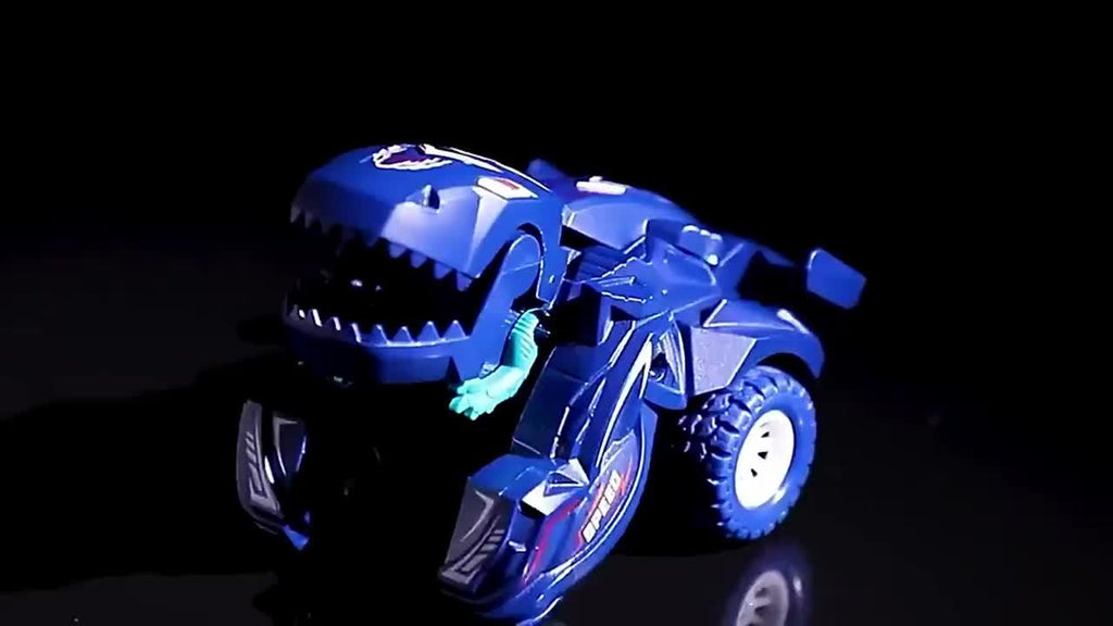 Transforming Dinosaur Car Toys, 2-In-1 Automatic Dinosaur Transformation Car Toy, Dinosaur Transformer Toy for Kids Christmas, Halloween, Thanksgiving Gifts