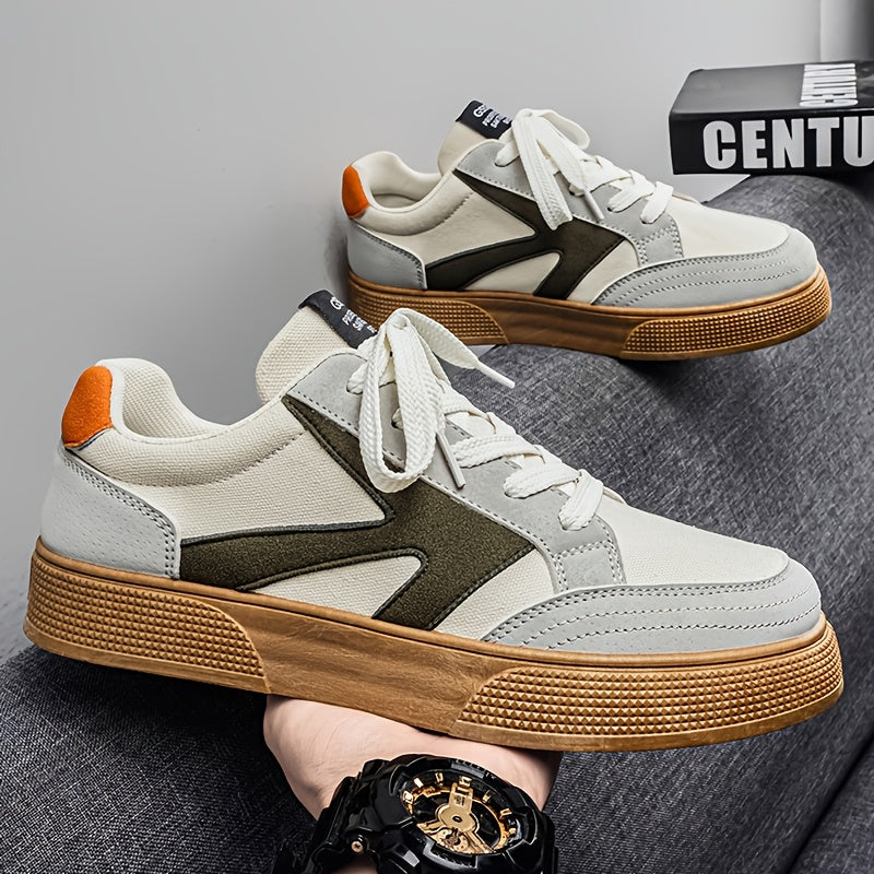 New Men'S Shoes: Low-Cut Slip-On Sneakers with Mixed Colors, Casual Style, Trendy, Versatile, Youth-Oriented, Canvas Material, Breathable, Sporty-Casual Shoes