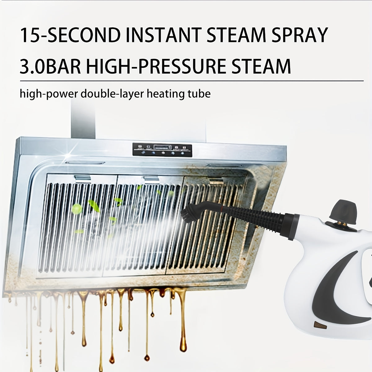 [Portable Multi-Purpose] Steam Cleaner - Multi-Functional Household Handheld Steam Cleaner 1050W With 12 Accessories - Suitable For Kitchen, Tiles, Windows, Cars, Carpets - No Chemical Substances - Portable Multi-Purpose Steam Cleaner (US Standard)