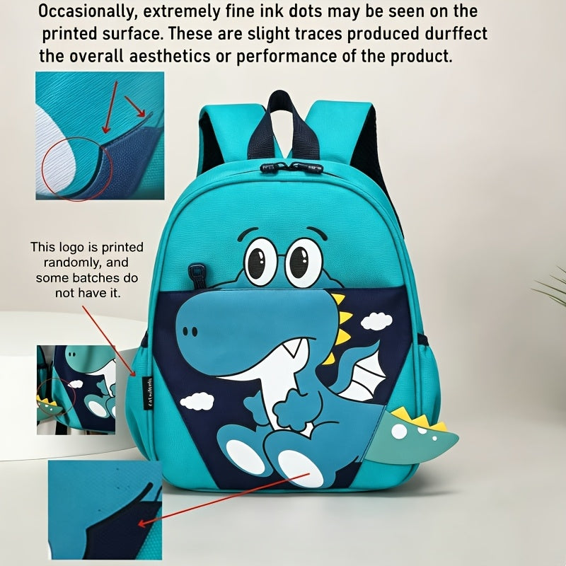1pc Back-To-School Personalized Casual Backpack, Customizable with Name, Text, Or Blessing, Featuring Cute Cartoon Dinosaur Print, Lightweight, Multifunctional, And Easy to Carry. Durable Fabric, Multiple Colors Available