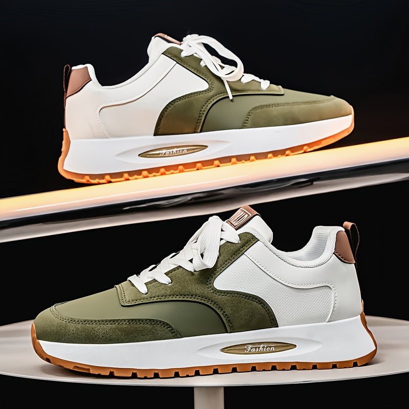 [Sneakers] Men'S Running Shoes - Breathable, Non-Slip Casual Skateboard Shoes, Lace-Up Design, Comfortable And Durable