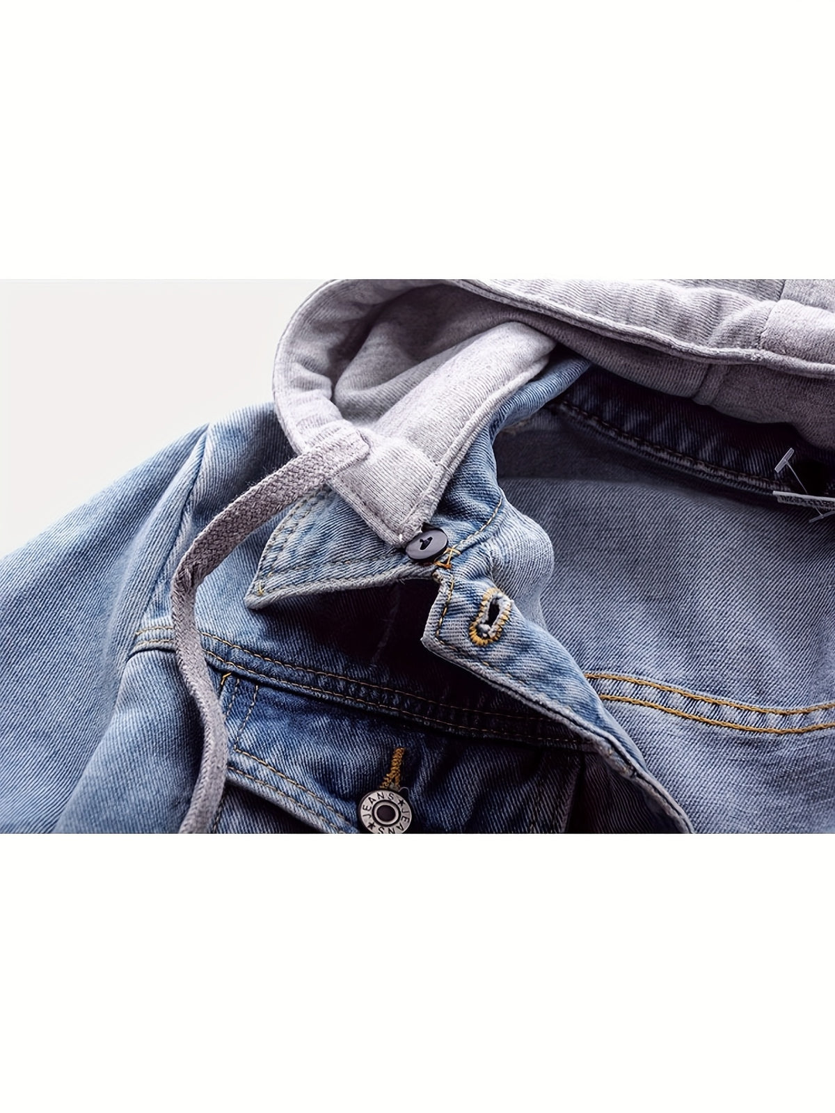 Women'S Casual Denim Jacket, Long-sleeved Hooded Denim Short Jacket, Hat Can Be Removed, Suitable For Spring And Autumn And Any Occasion