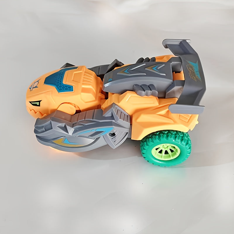 Transforming Dinosaur Car Toys, 2-In-1 Automatic Dinosaur Transformation Car Toy, Dinosaur Transformer Toy for Kids Christmas, Halloween, Thanksgiving Gifts
