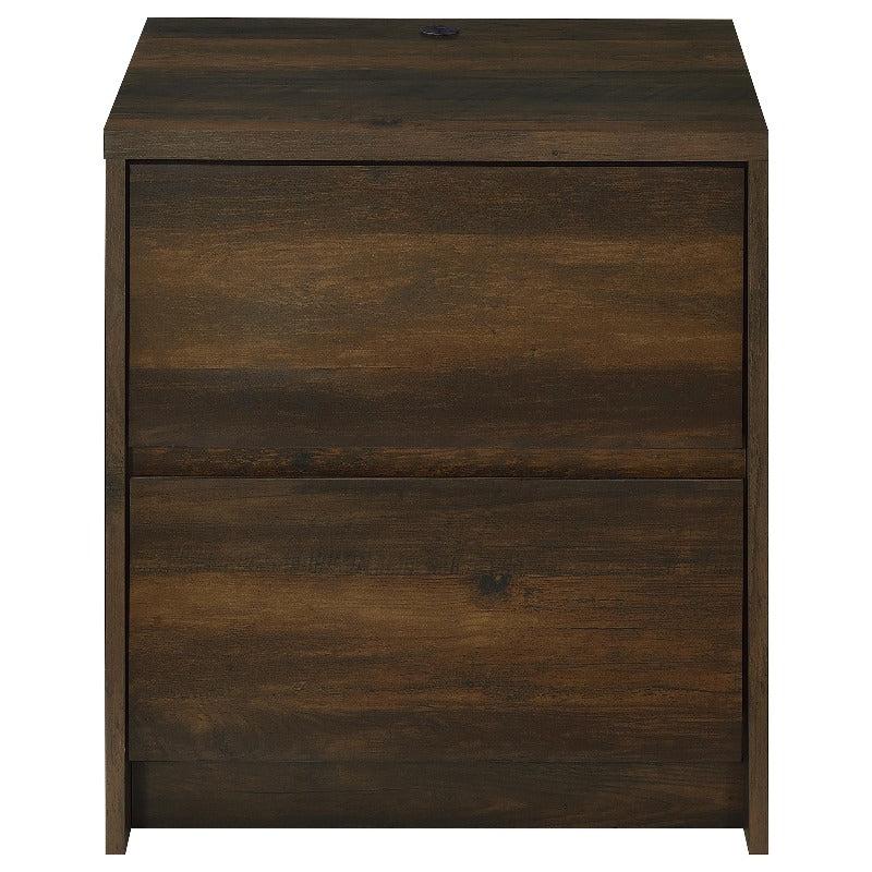 Geary Dark Pine 2-Drawer Nightstand And, Easy And Practical, Sturdy And Durable, Ideal for Bedroom Storage, Easy Access to Bedtime Supplies, Suitable for Both Bedroom And Living Room