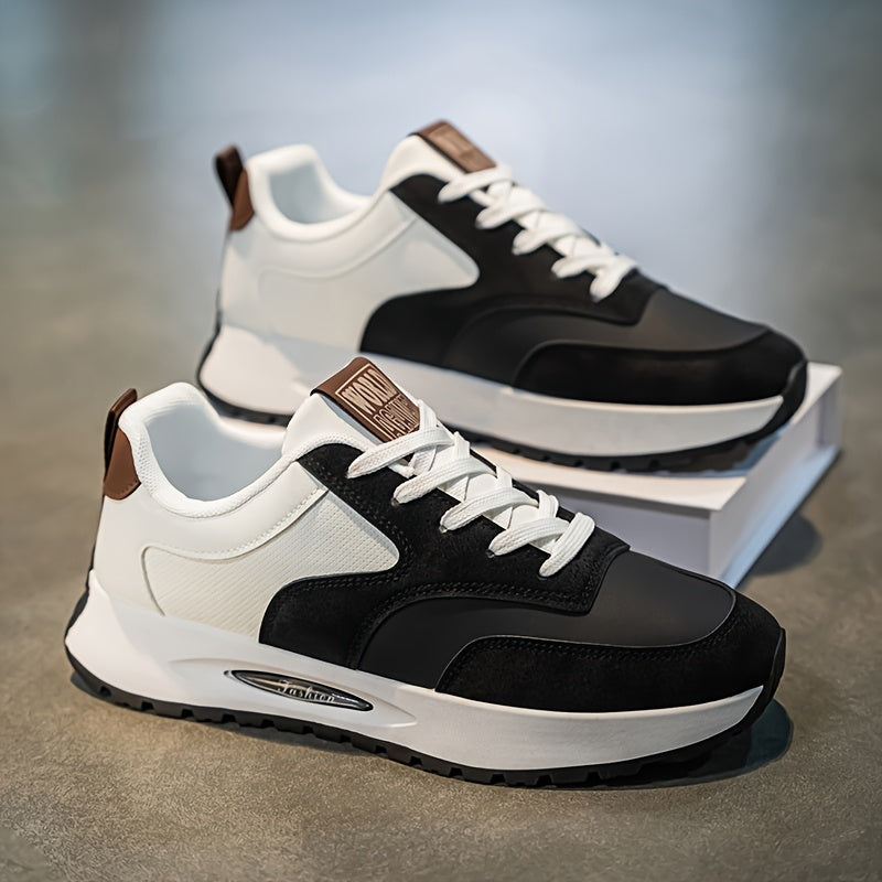 [Sneakers] Men'S Running Shoes - Breathable, Non-Slip Casual Skateboard Shoes, Lace-Up Design, Comfortable And Durable