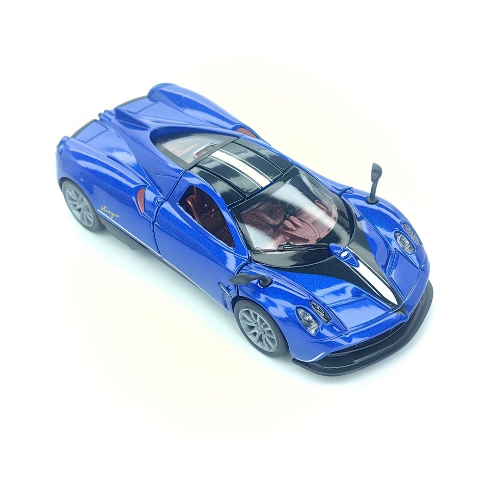 1/3pcs Supercar Model - Alloy Construction, Openable Doors & Hood, Detailed Interior - Pull-Back Operation, No Batteries Needed - Collector's Display or Car Decor - Birthday/Christmas Gift for Car Enthusiasts (White/Red/Blue)