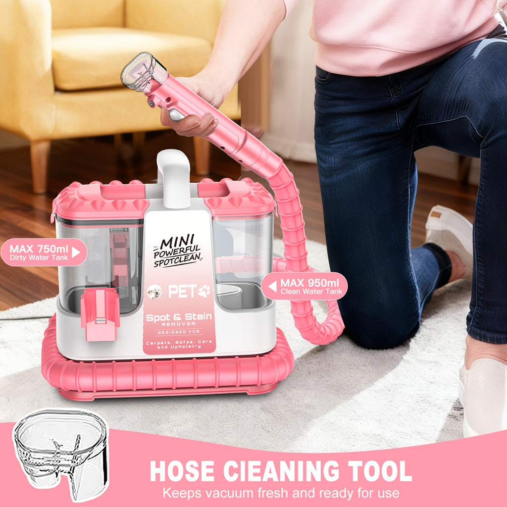 Portable Carpet Spot Cleaner And Pet Stain Remover, 25Kpa Powerful Suction with Versatile Tools for Upholstery, Couches, Car And Auto Detailer