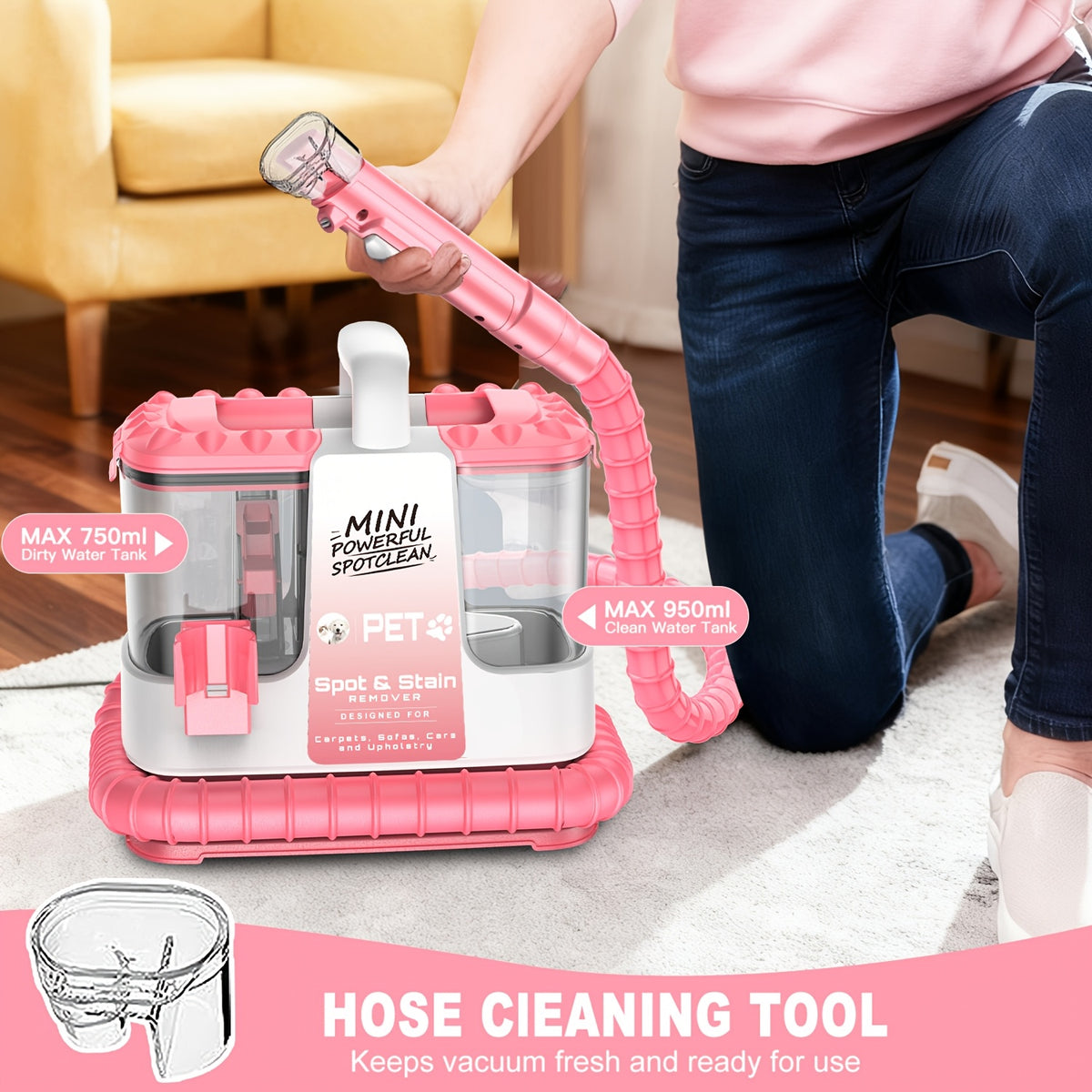 Portable Carpet Spot Cleaner And Pet Stain Remover, 25Kpa Powerful Suction with Versatile Tools for Upholstery, Couches, Car And Auto Detailer