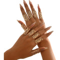 10pcs Set of Women'S Fashion Open Rings, Wide Band Hollow Floral Open Rings, Fashionable Temperament Ethnic Style, Women'S Daily Party Matching Wear