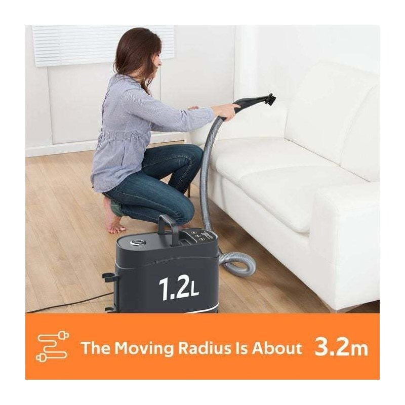 1500W High-Pressure Steam Cleaner, 4 Brush Heads & 1200ml XL Water Tank, LED-Enabled Multi-Surface Cleaner for Kitchen, Car, Bathroom, Upholstery