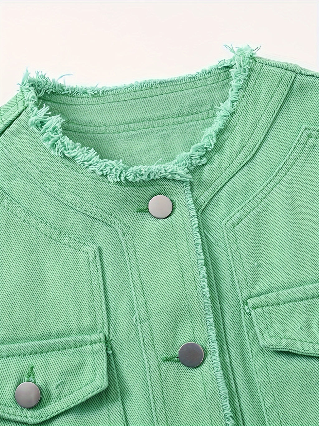 Women's Candy Color Sleeveless Denim Vest Button Jean Waistcoat Collarless Jacket Tassel Design Vest for Women