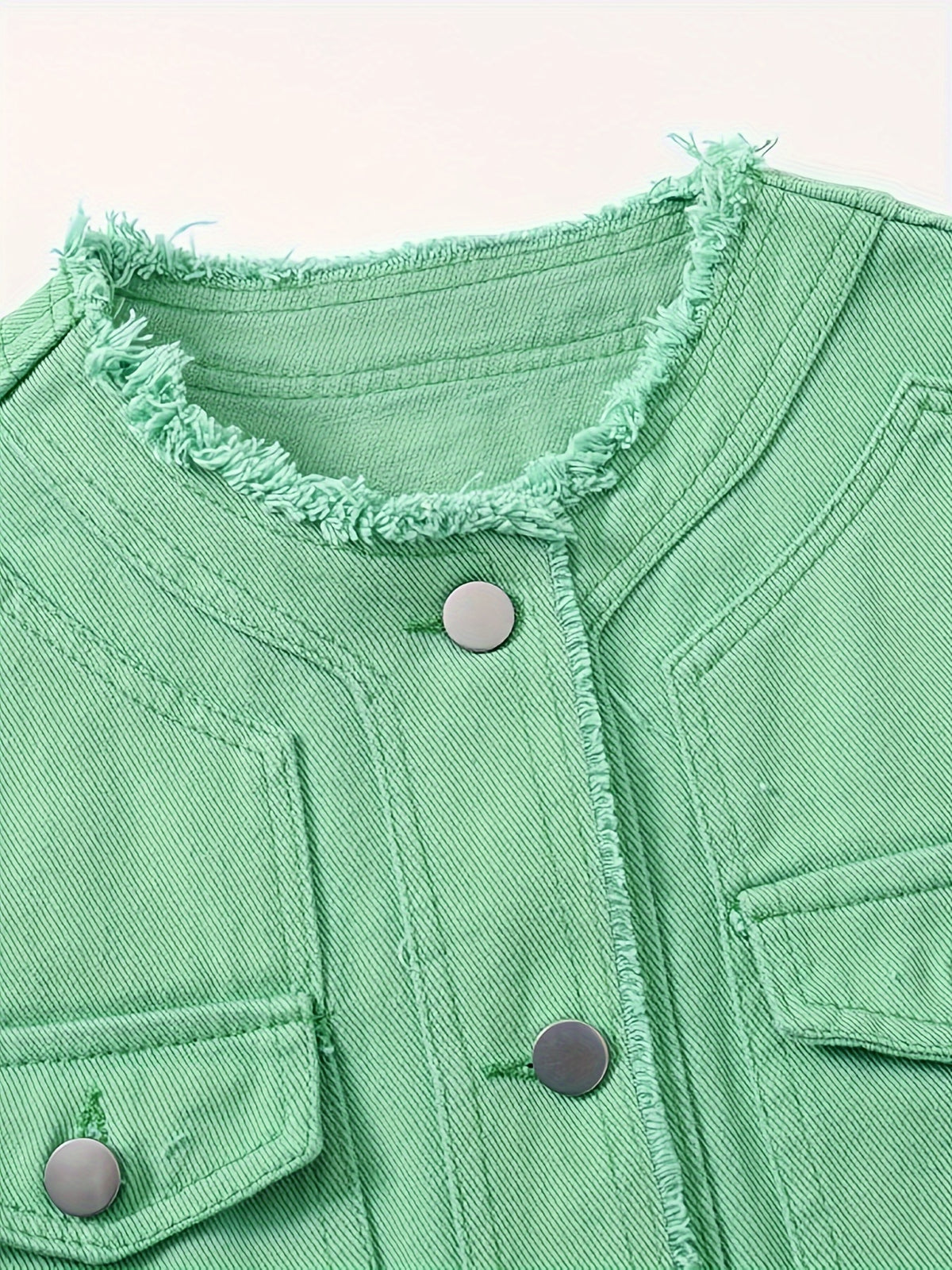 Women's Candy Color Sleeveless Denim Vest Button Jean Waistcoat Collarless Jacket Tassel Design Vest for Women