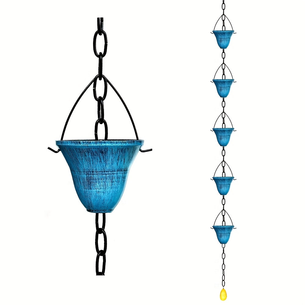 New Thickened Outdoor Metal Rain Chain, Rain Chain Replaces Drain Trough, Decorative Eaves Drain Downpipe, Suitable for Outdoor Drainage Ditches, Courtyards And Villa Decoration
