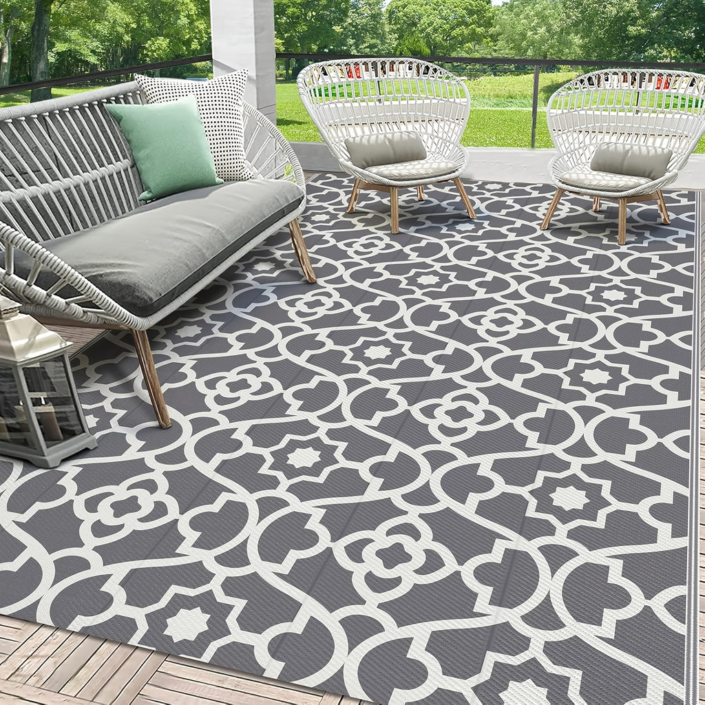 Outdoor Rug, Plastic Straw Rug Camping Mat, Reversible Outdoor Patio Rugs RV Mat, Indoor Outside Floor Carpet