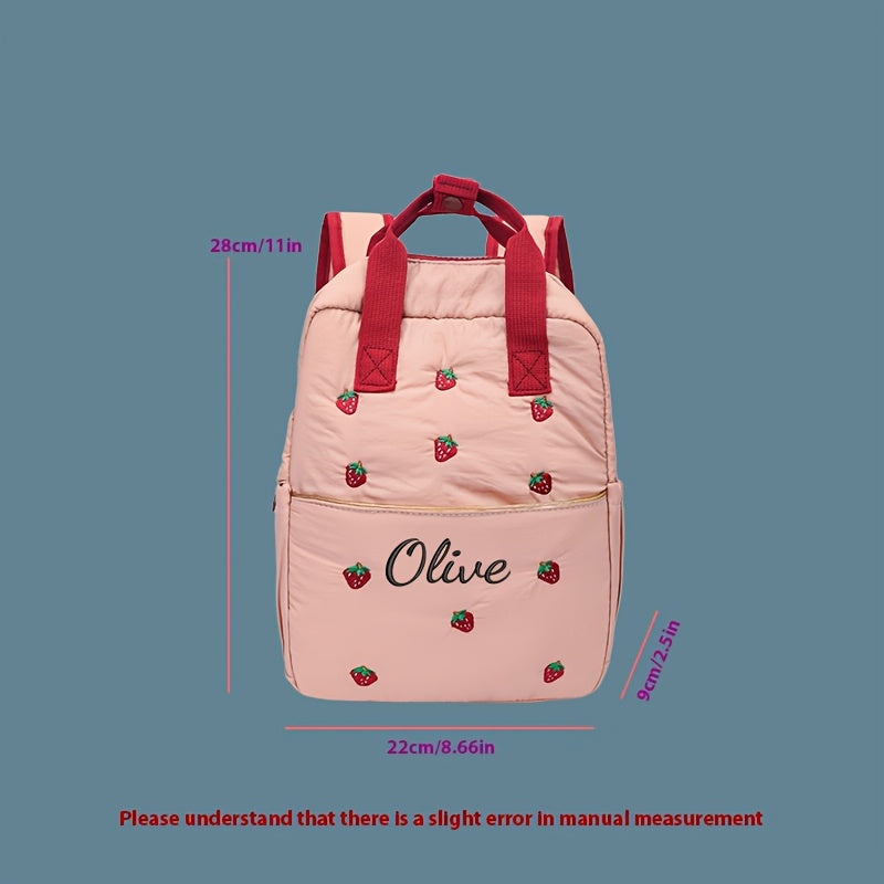 Embroidery Craft - Custom Quilted Heart Backpack, Casual Backpack, Exquisite Quilted Heart Pattern, Adorable, Soft, Comfortable, Exclusive Personal Logo, Charming, Suitable for School, Vacation, Travel, Parties, Etc., Perfect Holiday Gift! Christmas