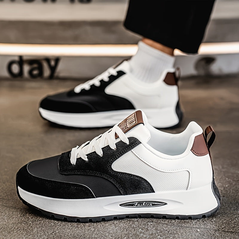 [Sneakers] Men'S Running Shoes - Breathable, Non-Slip Casual Skateboard Shoes, Lace-Up Design, Comfortable And Durable