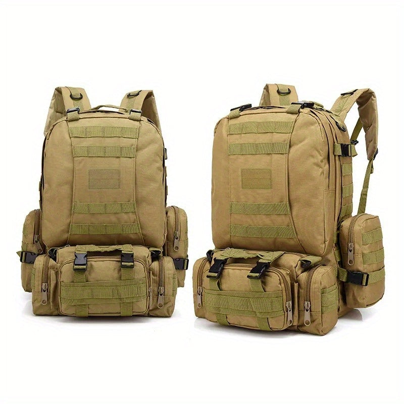 Men'S Large Capacity 55L Tactical Backpack Outdoor Hiking Climbing Rucksacks Camping Bags
