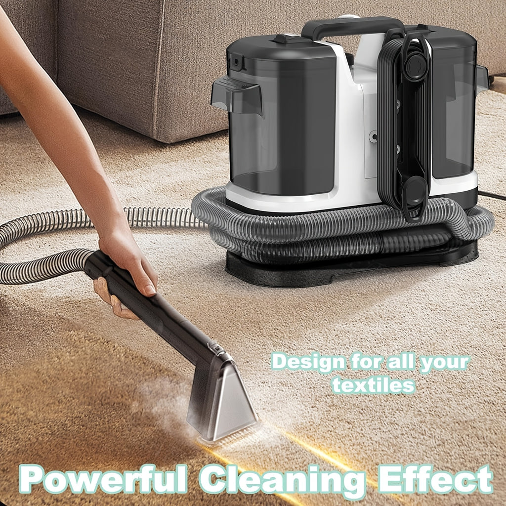 Portable Carpet Cleaner & Upholstery Cleaner Machine - 45Kpa Carpet Cleaner Machine, Self-Cleaning, Deep Cleaner for Pet Stains, Cars, Couch, Rug, Furniture with Dual Brush, Large Tank