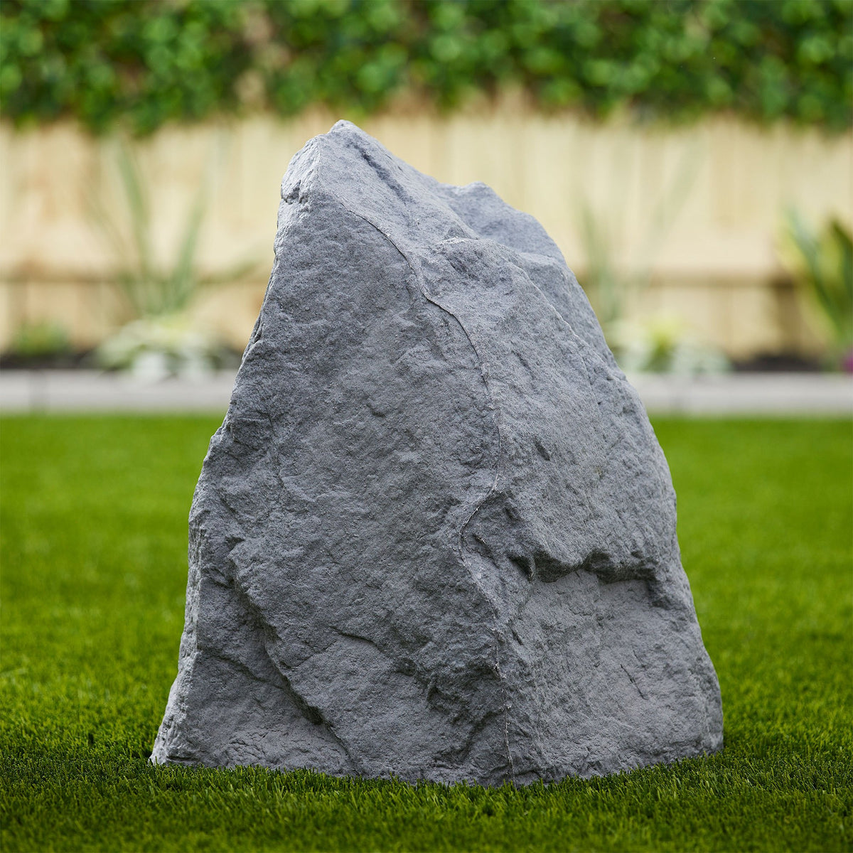 Algreen Receptacle Large Outdoor Rock Cover Decorative Lawn and Garden Landscape Accent to Hide Wires or Other Equipment, Warm Gray