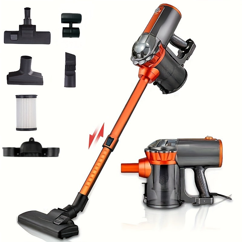 600W 110V 18Kpa Vacuum Cleaner Portable Household Low Noise Vacuum Cleaner Handheld Vacuum Cleaner Aspirating Vacuum Cleaner, Suitable for Pet Hair, Hard Floors, And Carpets, Four in One Lightweight Handheld Rod Vacuum Cleaner