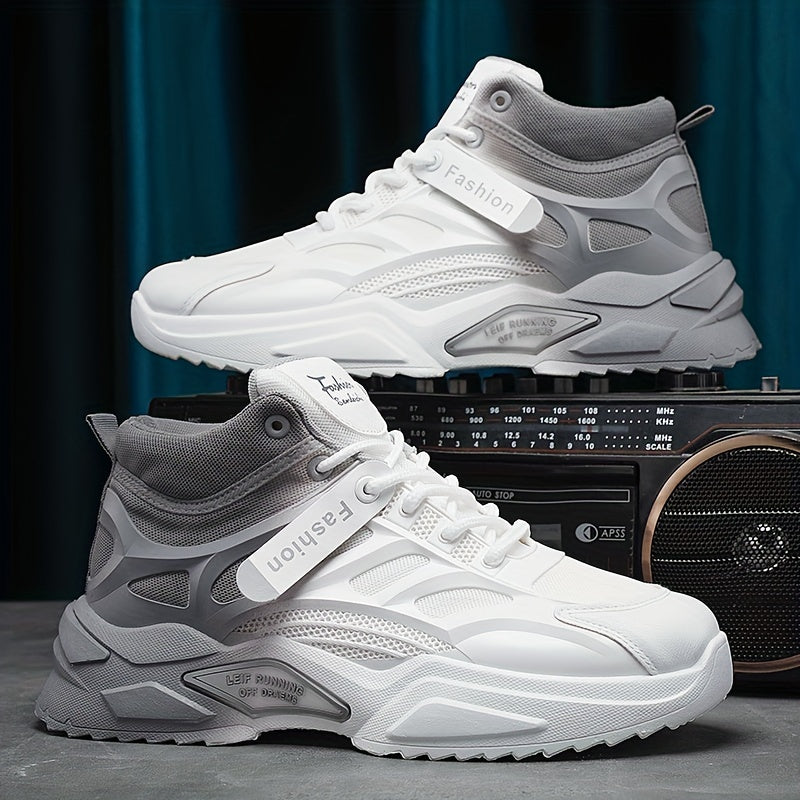 Men'S Shoes Autumn High-Top Sneakers 2023 Spring New Men'S Casual All-Match Athletic Shoes Trendy Board Shoes
