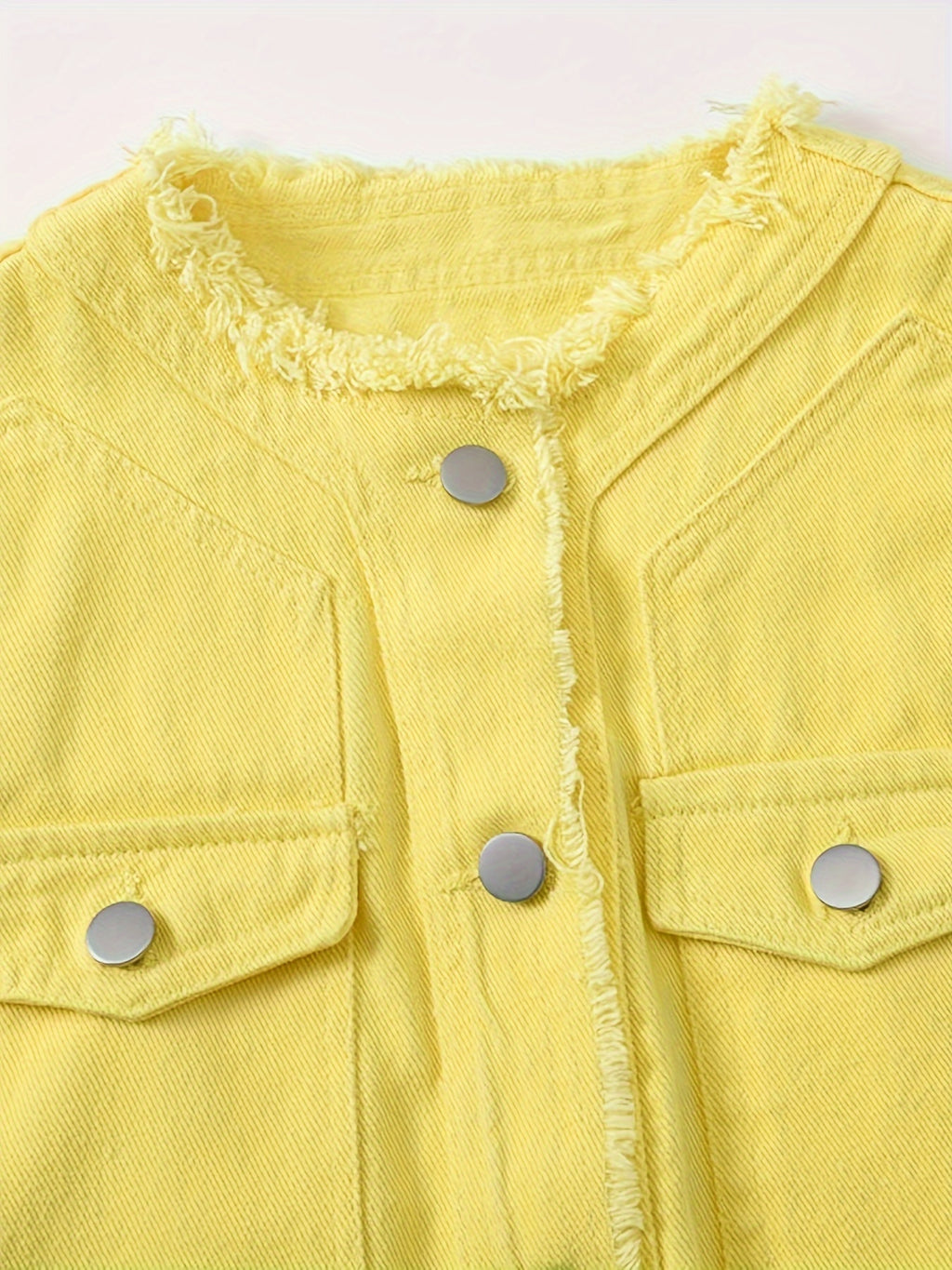 Women's Candy Color Sleeveless Denim Vest Button Jean Waistcoat Collarless Jacket Tassel Design Vest for Women