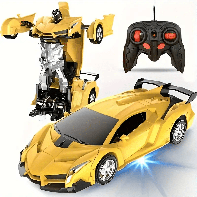 1:18 Scale Transforming Car Robot Toy Suitable for Kids Over 3 Years, USB Drifting Car with One-Button Deformation, Racing Vehicle for & Birthday Gifts, Educational Toys