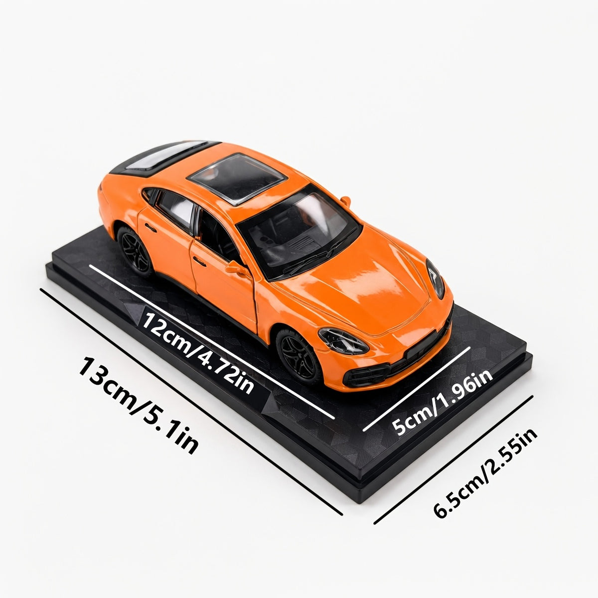 1pc 4-Door Coupe Ornament Car Model with Display Base, Openable Doors, Alloy Exterior Plastic Chassis, 4 Colors Available, 14+ Collectible Display Model, Boxed, Base Fixed, Non-Detachable