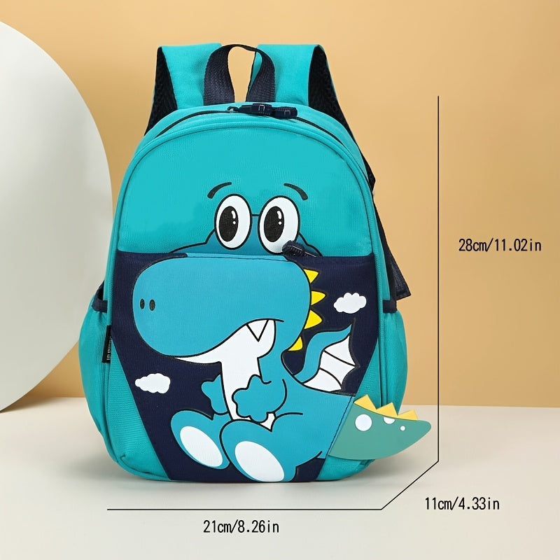 1pc Back-To-School Personalized Casual Backpack, Customizable with Name, Text, Or Blessing, Featuring Cute Cartoon Dinosaur Print, Lightweight, Multifunctional, And Easy to Carry. Durable Fabric, Multiple Colors Available