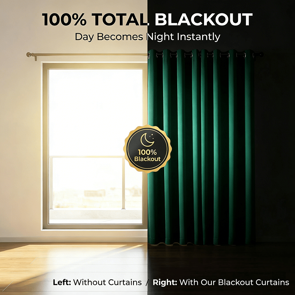 8pcs Curtains 100% Blackout Heat Insulation Noise Reduction Privacy Protection Outdoor Room Dividers Thermal Room Darkening Energy Saving Outdoor Patio Drape Window Covering Partition Curtains Suitable for Living Rooms Bedrooms Balconies and Courtya