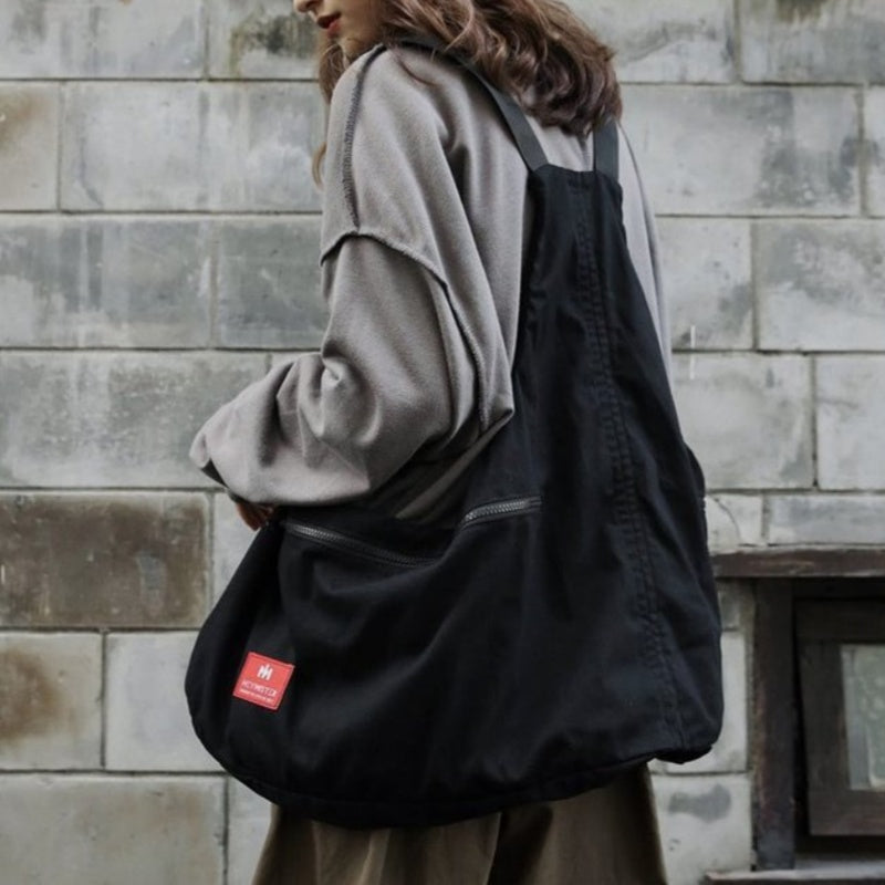 Japanese Harajuku Style Cargo Vest Rave Bag Backpack All-Match Crossbody Bag Large Capacity Single Shoulder Bag Office Work Vest Bag Casual Set 2pcs