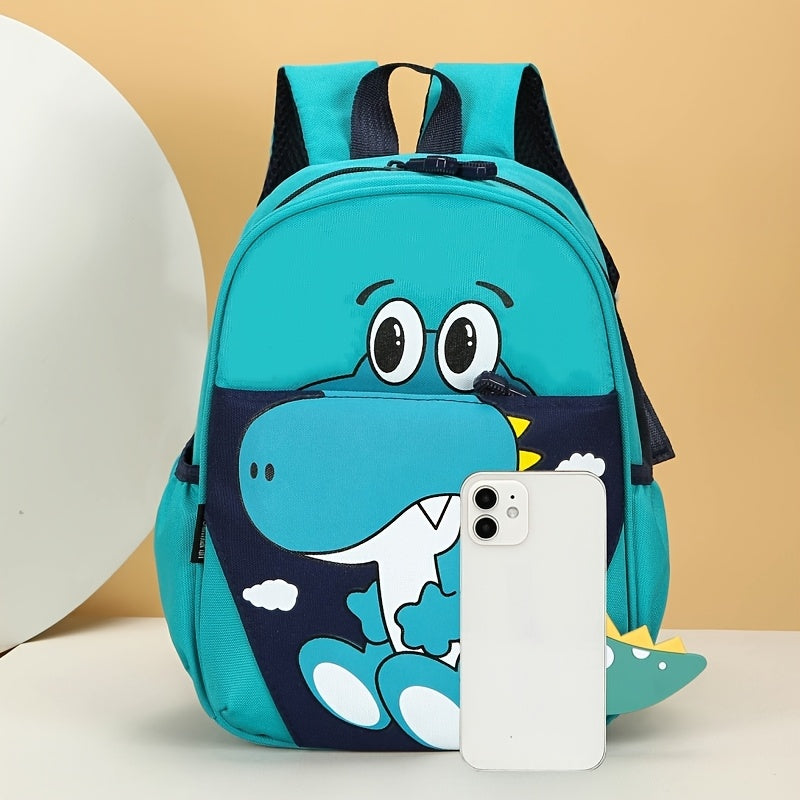 1pc Back-To-School Personalized Casual Backpack, Customizable with Name, Text, Or Blessing, Featuring Cute Cartoon Dinosaur Print, Lightweight, Multifunctional, And Easy to Carry. Durable Fabric, Multiple Colors Available
