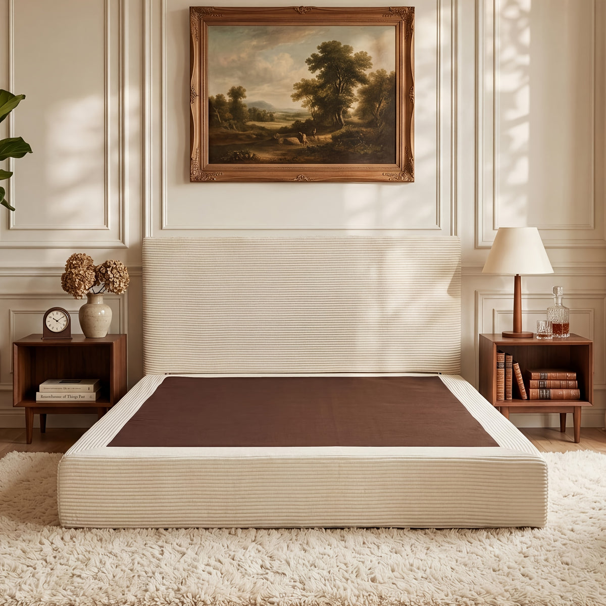 2-in-1 Convertible Sofa Bed & Sleeper Couch - Space-Saving Boneless Bed Frame Suitable for Small Apartments, Dorms, Offices, No Assembly Required, Vacuum-Packed Platform Bed with Headboard, Modern Upholstered Furniture for Guest Rooms