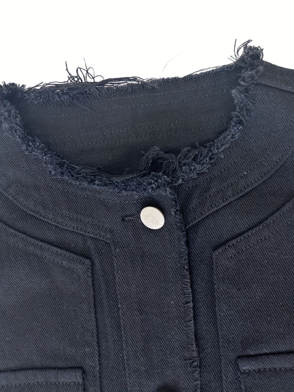 Women's Candy Color Sleeveless Denim Vest Button Jean Waistcoat Collarless Jacket Tassel Design Vest for Women