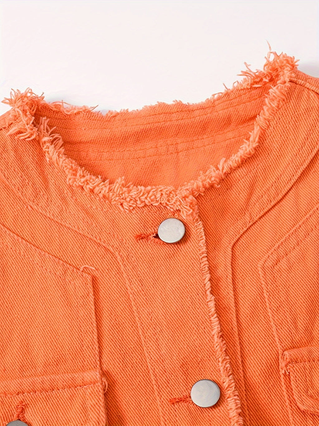 Women's Candy Color Sleeveless Denim Vest Button Jean Waistcoat Collarless Jacket Tassel Design Vest for Women