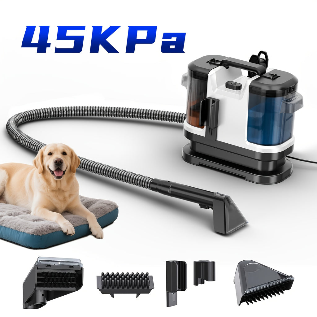 Portable Carpet Cleaner & Upholstery Cleaner Machine - 45Kpa Carpet Cleaner Machine, Self-Cleaning, Deep Cleaner for Pet Stains, Cars, Couch, Rug, Furniture with Dual Brush, Large Tank