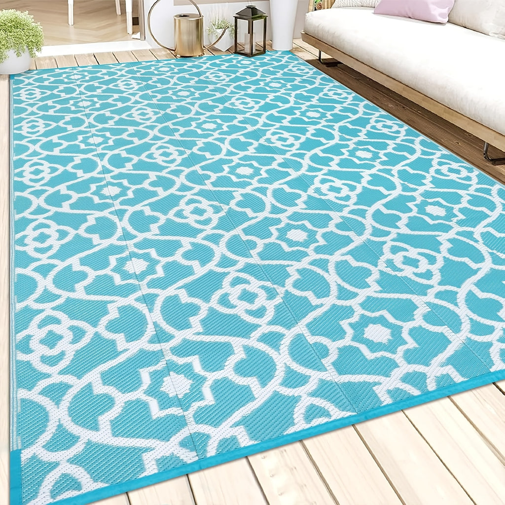 Outdoor Rug, Plastic Straw Rug Camping Mat, Reversible Outdoor Patio Rugs RV Mat, Indoor Outside Floor Carpet