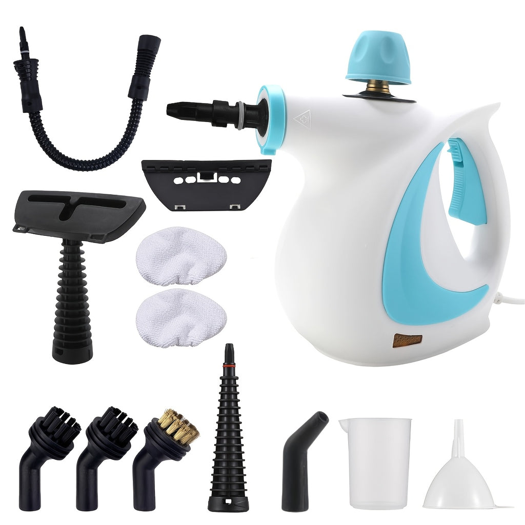 [Portable Multi-Purpose] Steam Cleaner - Multi-Functional Household Handheld Steam Cleaner 1050W With 12 Accessories - Suitable For Kitchen, Tiles, Windows, Cars, Carpets - No Chemical Substances - Portable Multi-Purpose Steam Cleaner (US Standard)