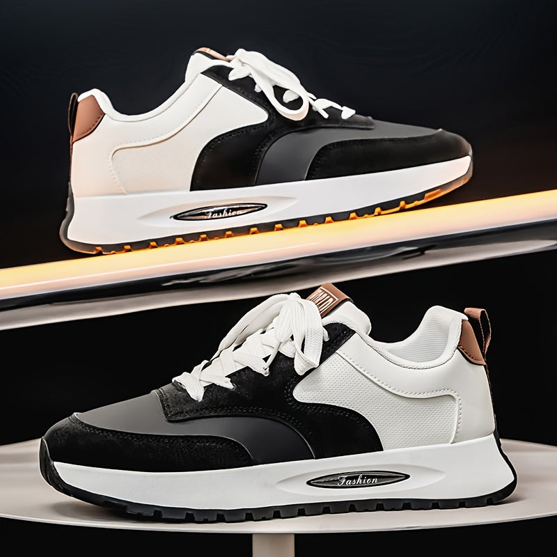 [Sneakers] Men'S Running Shoes - Breathable, Non-Slip Casual Skateboard Shoes, Lace-Up Design, Comfortable And Durable