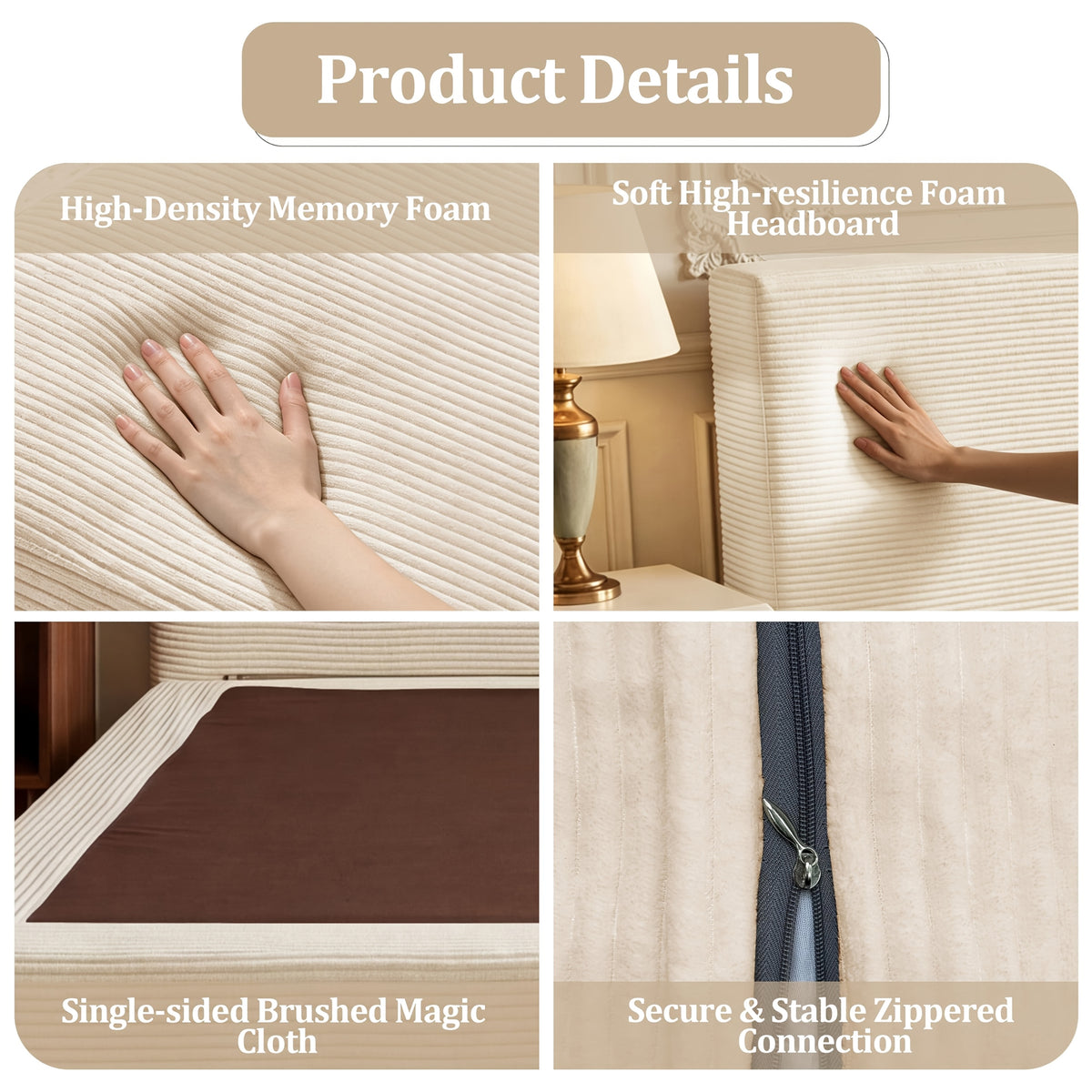 2-in-1 Convertible Sofa Bed & Sleeper Couch - Space-Saving Boneless Bed Frame Suitable for Small Apartments, Dorms, Offices, No Assembly Required, Vacuum-Packed Platform Bed with Headboard, Modern Upholstered Furniture for Guest Rooms