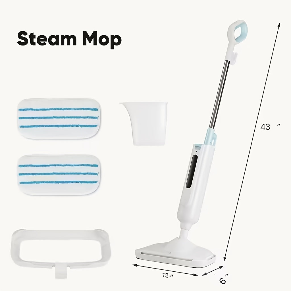 10in1 Steam Mop, 1550W Detachable Handheld Floor Cleaner with 16ft Power Cord 2 Washable Pads for Hardwood Tile Carpet and More