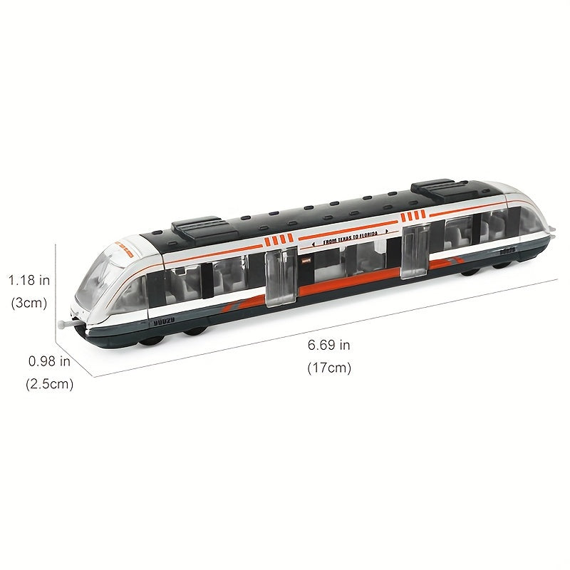 Alloy 1:55 • Sliding Light Rail Train • Die Cast Model Car Toy for Children