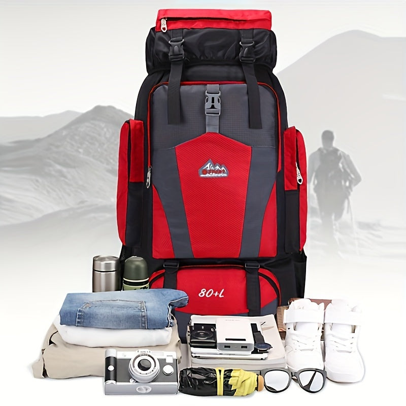 Travel Backpack, Lightweight Outdoor Hiking Unisex Camping Bag, Multifunctional Large Capacity Mountaineering Rucksack