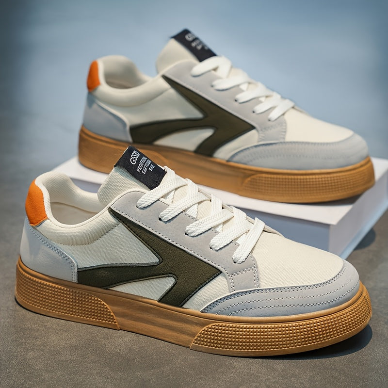 New Men'S Shoes: Low-Cut Slip-On Sneakers with Mixed Colors, Casual Style, Trendy, Versatile, Youth-Oriented, Canvas Material, Breathable, Sporty-Casual Shoes