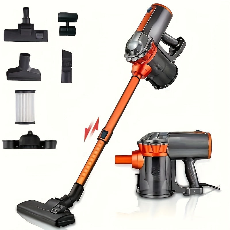 600W 110V 18Kpa Vacuum Cleaner Portable Household Low Noise Vacuum Cleaner Handheld Vacuum Cleaner Aspirating Vacuum Cleaner, Suitable for Pet Hair, Hard Floors, And Carpets, Four in One Lightweight Handheld Rod Vacuum Cleaner