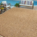 1pc Outdoor Mat - Thickened Synthetic Grass & Coconut Fiber Floor Mat, Durable Machine-Washable 100% Polyester for Patio, Garden, Poolside, Balcony - Summer Floor Mat with Natural Aesthetic, Patio Mat, Poolside Accessory, Cozy Ambiance Decor