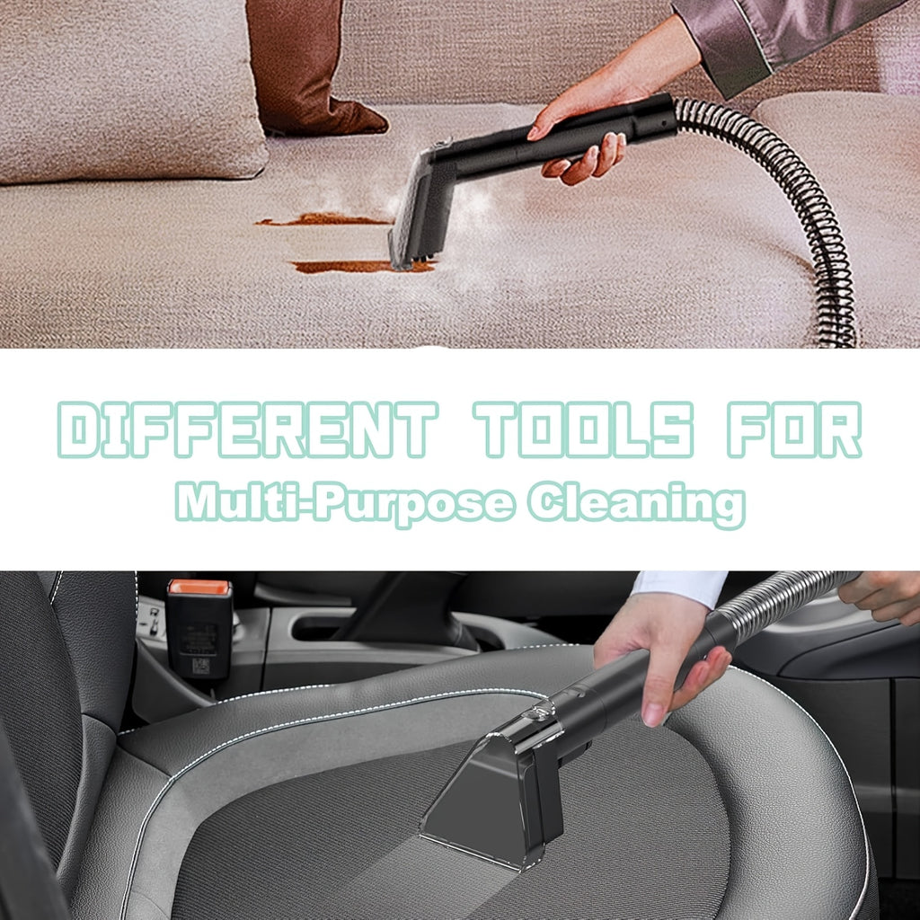 Portable Carpet Cleaner & Upholstery Cleaner Machine - 45Kpa Carpet Cleaner Machine, Self-Cleaning, Deep Cleaner for Pet Stains, Cars, Couch, Rug, Furniture with Dual Brush, Large Tank